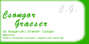 csongor graeser business card